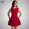 Slim-fitting Backless Dress (Rood)