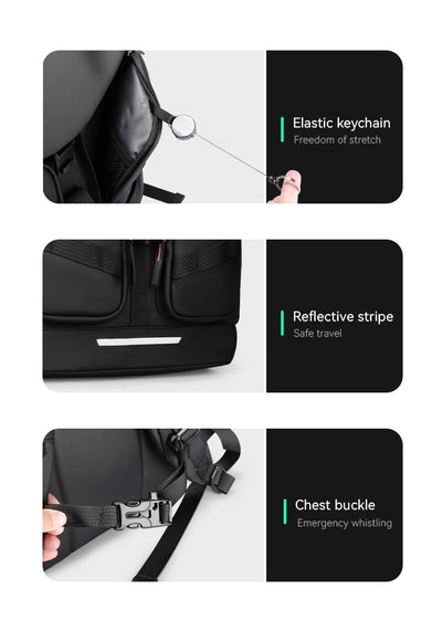 Mark ryden backpack for men's commuting backpack, leisure computer bag, large capacity travel trend, personalized backpack