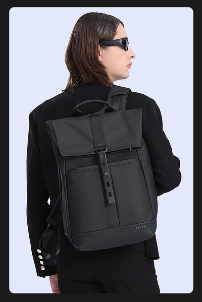 BANGE 15.6-inch laptop Men's business backpack waterproof multi compartment travel bag Black backpack suitable for men and women