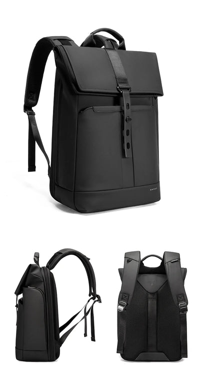 BANGE 15.6-inch laptop Men's business backpack waterproof multi compartment travel bag Black backpack suitable for men and women