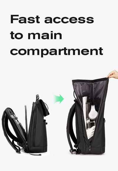 BANGE 15.6-inch laptop Men's business backpack waterproof multi compartment travel bag Black backpack suitable for men and women