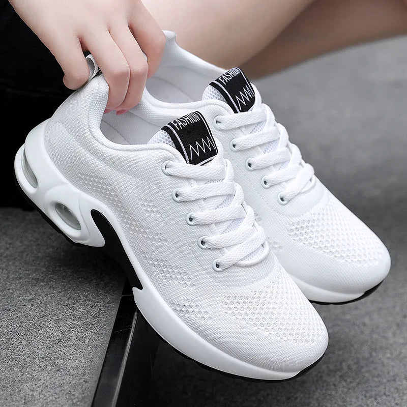 36-42 Women Shoes Summer Platform Casual Sneakers Shoes Mesh Breathable Running Sports Vulcanize Shoes Zapatos De Mujer