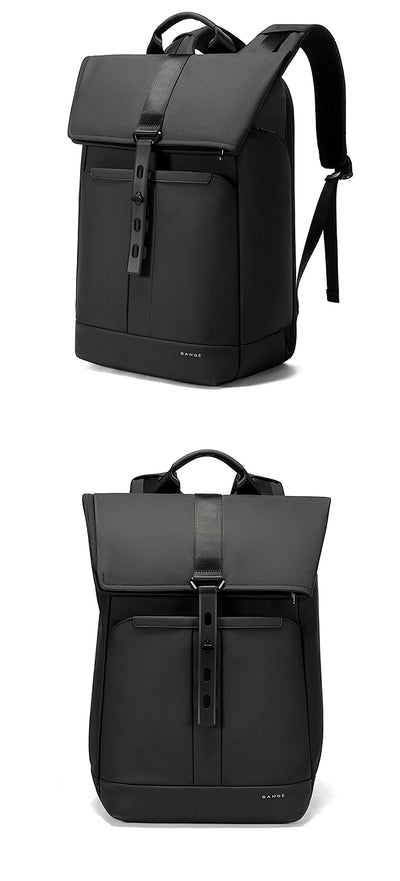 BANGE 15.6-inch laptop Men's business backpack waterproof multi compartment travel bag Black backpack suitable for men and women