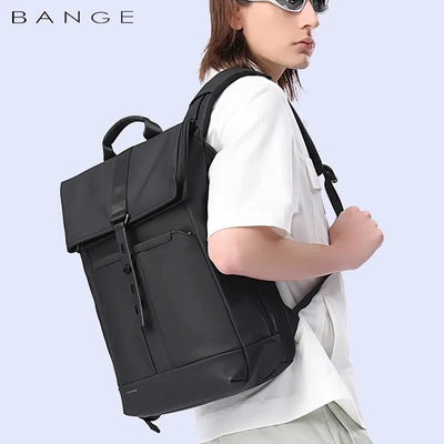 BANGE 15.6-inch laptop Men's business backpack waterproof multi compartment travel bag Black backpack suitable for men and women