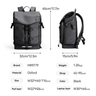 Mark ryden backpack for men's commuting backpack, leisure computer bag, large capacity travel trend, personalized backpack