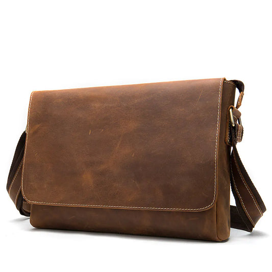Retro Cowhide Shoulder Messenger Bag