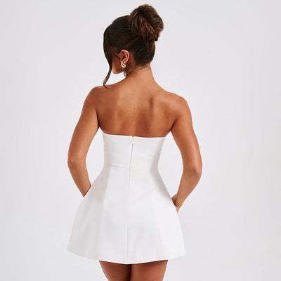 Stijlvolle Tube Jurk met Effen Kleur voor Vrouwen in de Zomer