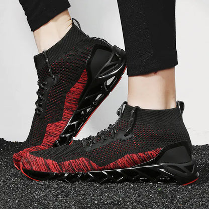 Men's Flyknit Mesh Sneakers for Outdoor Running